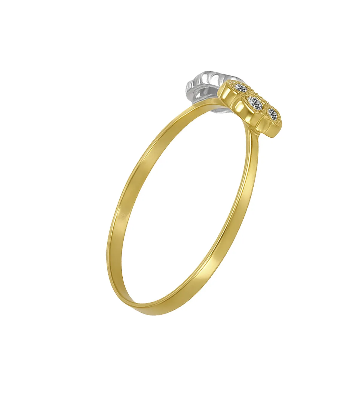 Anillo de oro 18K para niña 146_F299-S anillo de oro para nina 146_F299-S toma lateral A