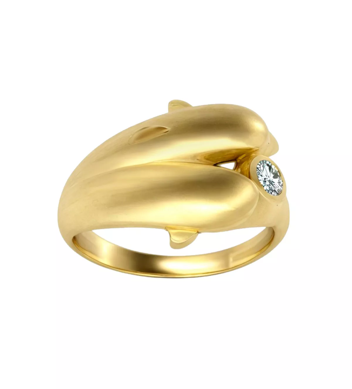 Anillo de oro con circón "Saltobelo" anillo de oro saltobelo