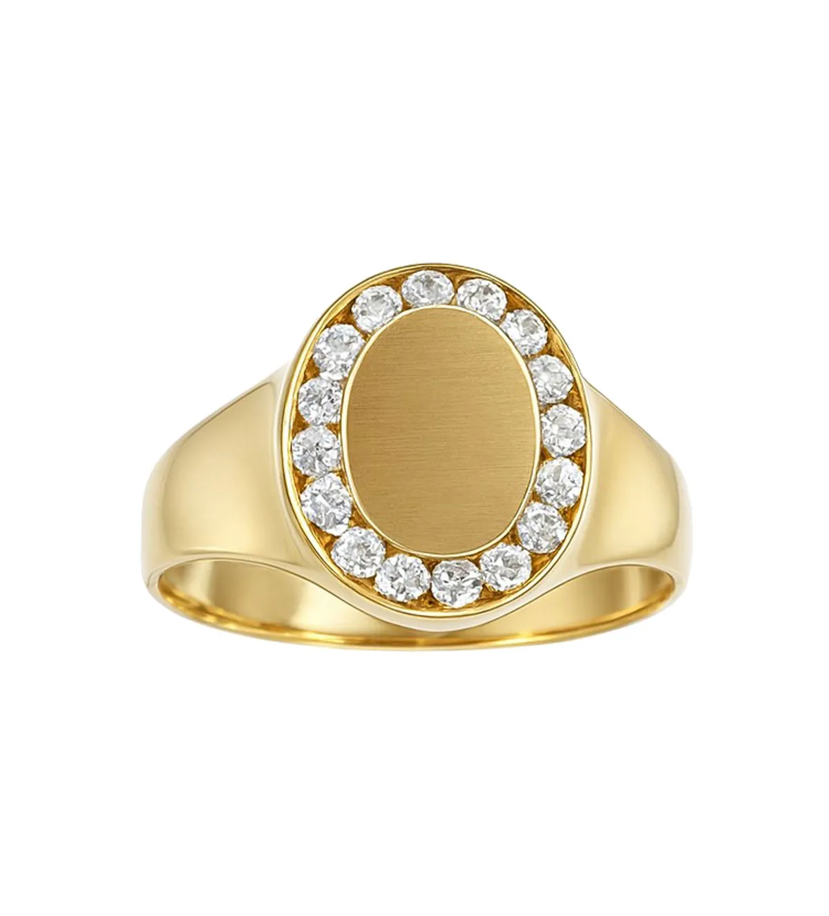 Anillo de oro tipo sello con circones 170_SE007008 anillo de oro sello con circones 170_SE007008