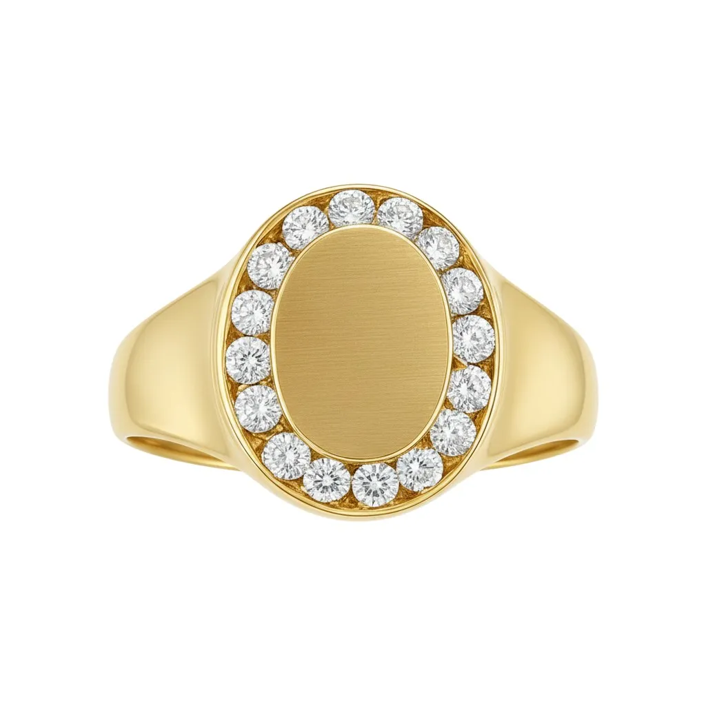 Anillo de oro tipo sello con circones 170_SE007008 anillo-de-oro-sello-con-circones-170_SE007008_04 toma frontal