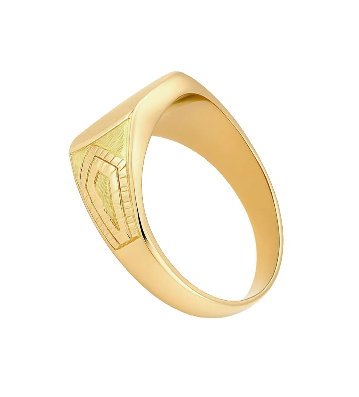 Anillo de oro sello de hombre 18K 002_481-S anillo-de-oro-sello-de-hombre-para-grabar-002_481-S toma lateral