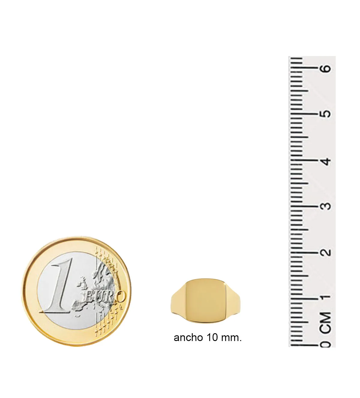 Anillo de oro para niño 131_I anillo de oro sello macizo para bebes 131-I-M