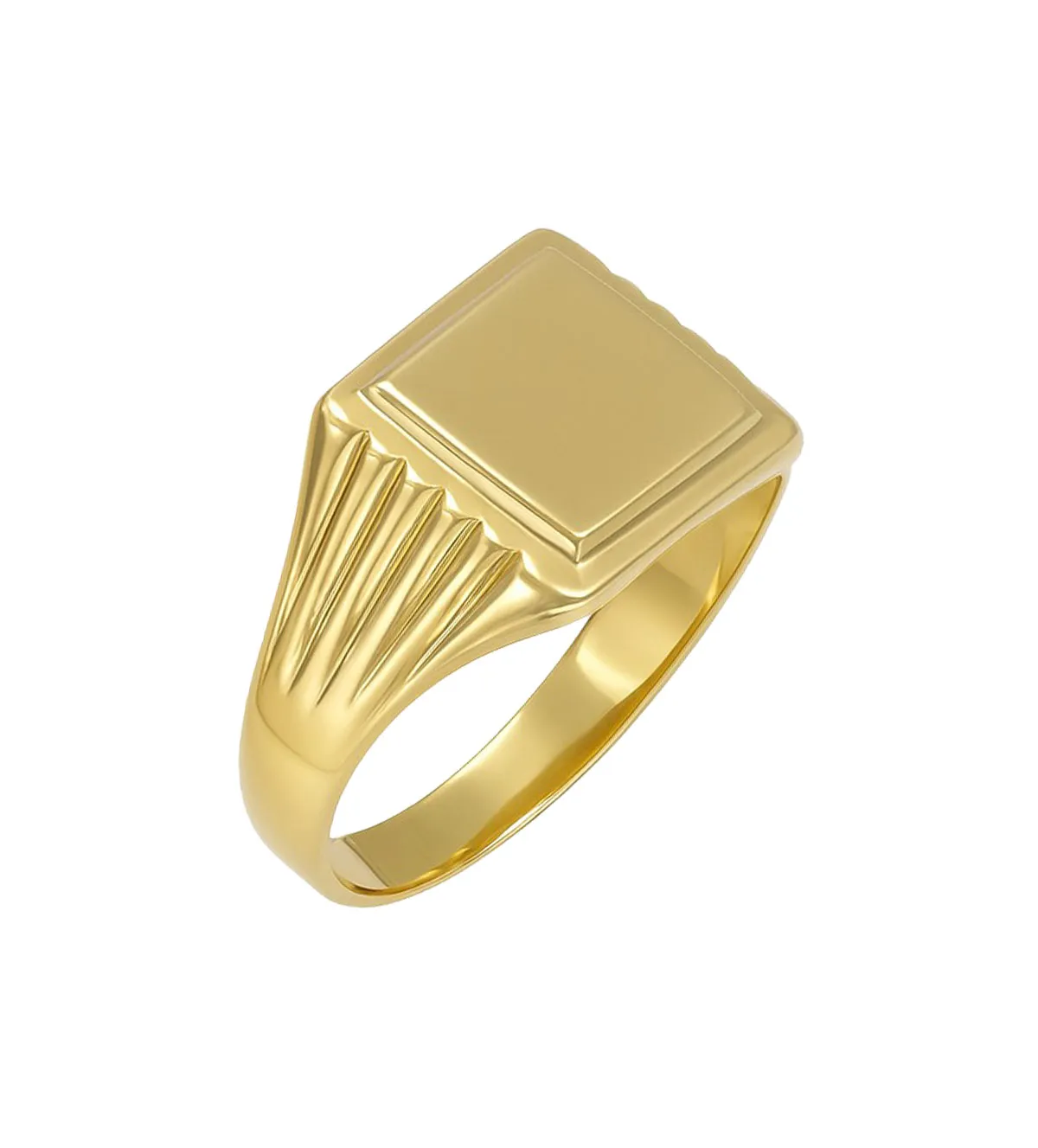 Anillo de oro 18k sello para mujer o niño 131_B-1 anillo de oro sello niño o mujer 131_B-1_02 toma oblicua