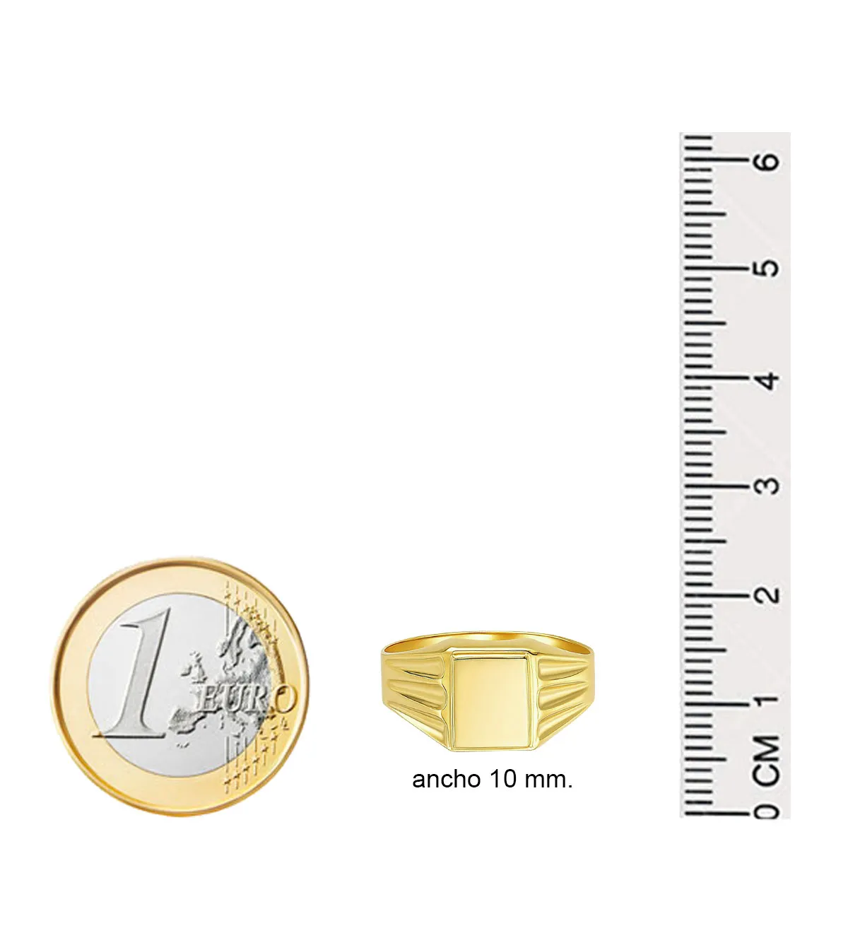 Anillo de oro sello para mujer o niño 002_941-S anillo-de-oro-sello-nino-para-grabar-002_941-S toma con medidas