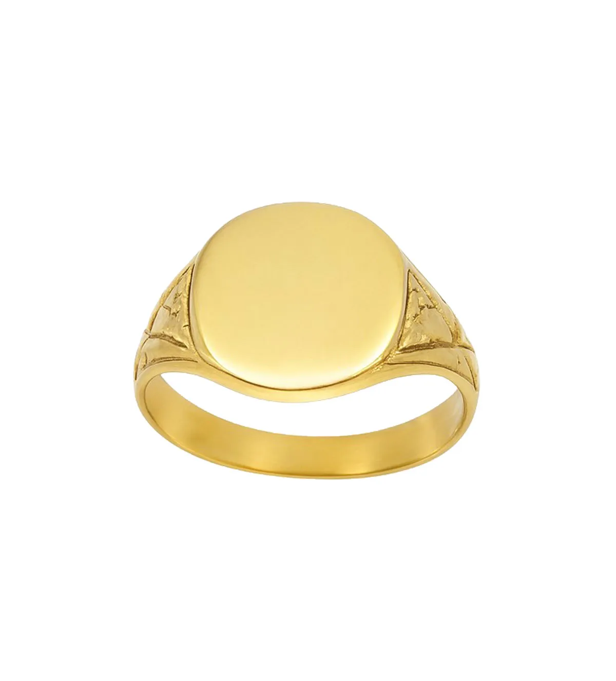 Anillo de oro tipo sello para grabar 131_B-5 anillo de oro sello para grabar niño mujer 131_B-5-10