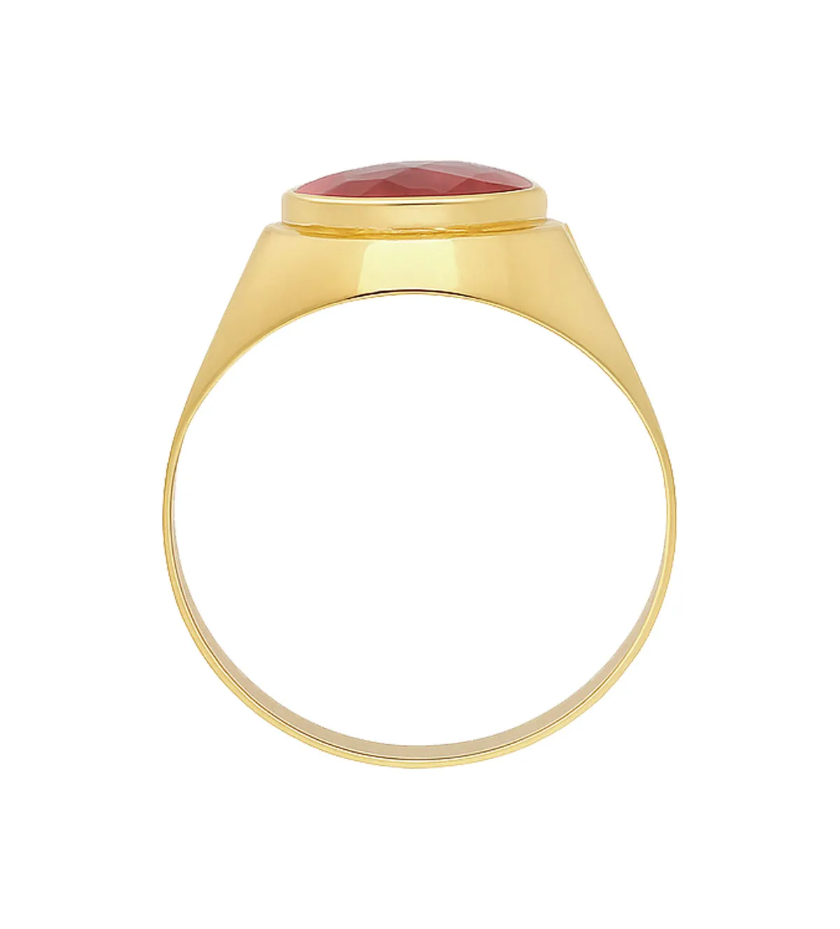 Anillo de oro 18k sello para hombre rubí simil 002_222-S anillo-de-oro-sello-para-hombre-rubi-sintetico-002_222-S toma cenital