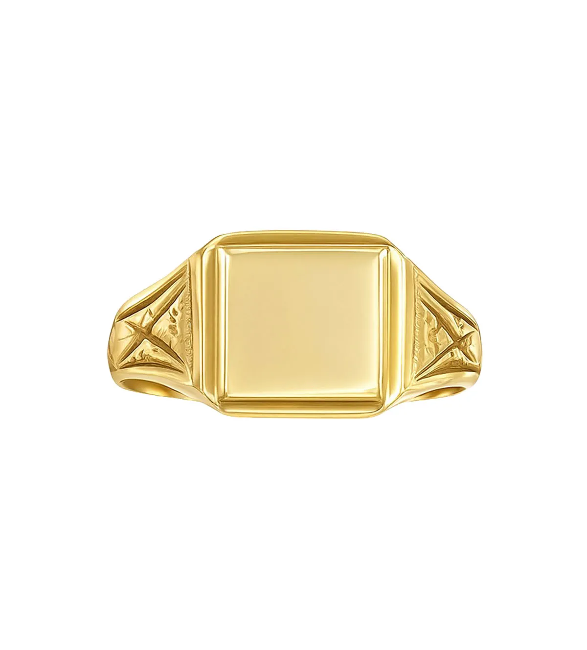 Anillo de oro tipo sello para grabar 131_B-4-10 anillo-de-oro-sello-para-nino-o-mujer-131_B-4-10