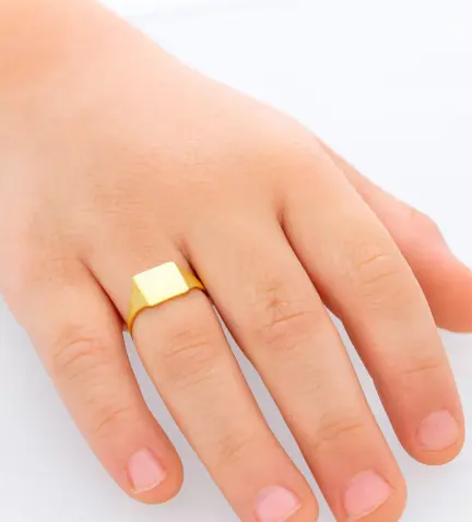 anillo de oro sello parabar niño mujer 131_J_10