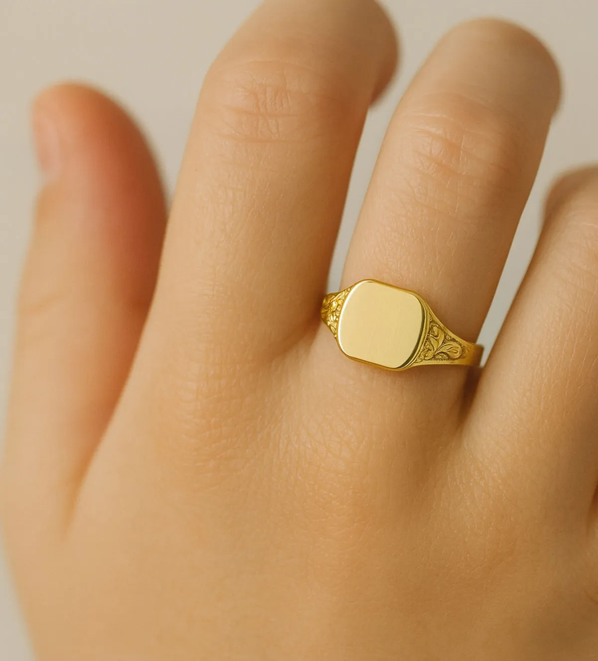 Anillo de oro macizo sello para grabar 131_S-1 Anillo de oro macizo sello para grabar 131_S-1 - Imagen 3