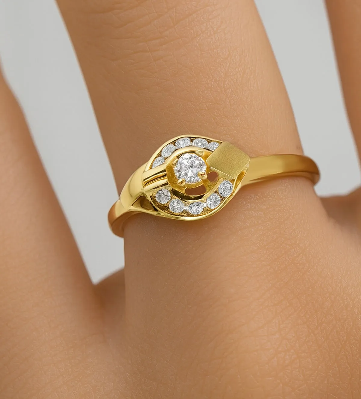 Anillo de oro, sortija con circonitas 037_7059-S anillo de oro y circones para niña de comunion 037_7059-S_10