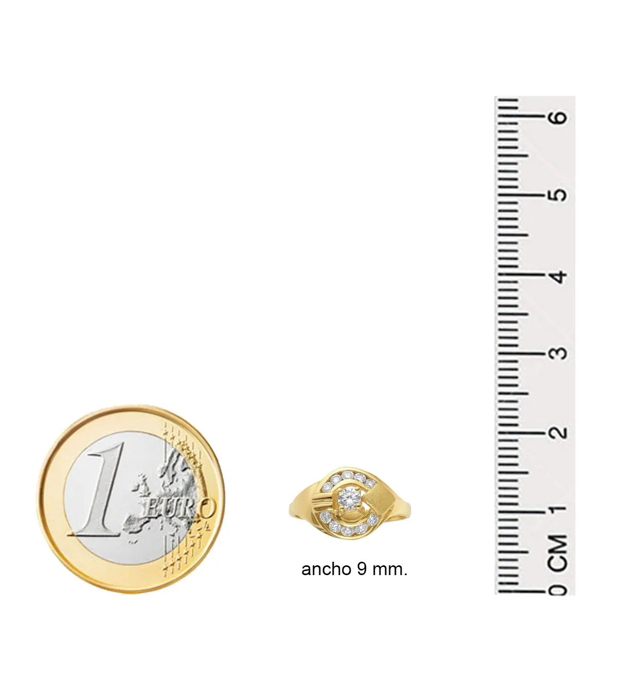Anillo de oro, sortija con circonitas 037_7059-S Anillo de oro, sortija con circonitas 037_7059-S - Imagen 6