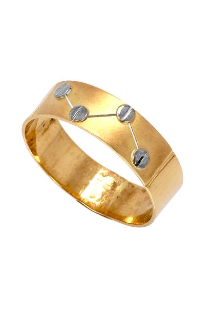 Anillo mujer de oro amarillo 18 ktes tornillos - foto 1 - rfcia.025_A-01867