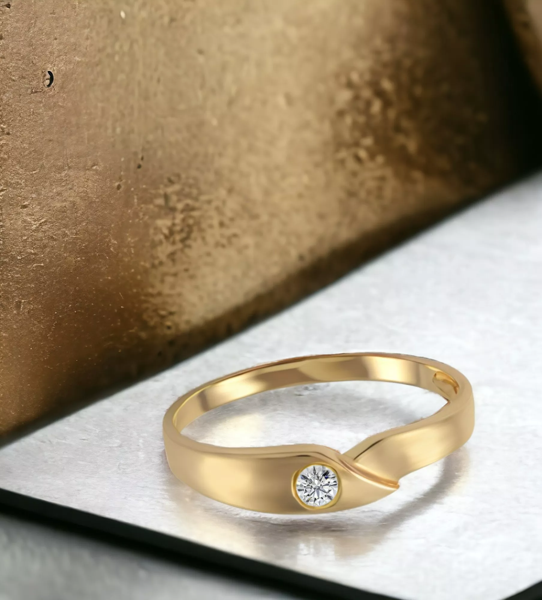 Anillo oro amarillo sortija con circonita para niña comunión 139_5035-S Anillo oro amarillo sortija con circonita para niña comunión 139_5035-S - Imagen 5