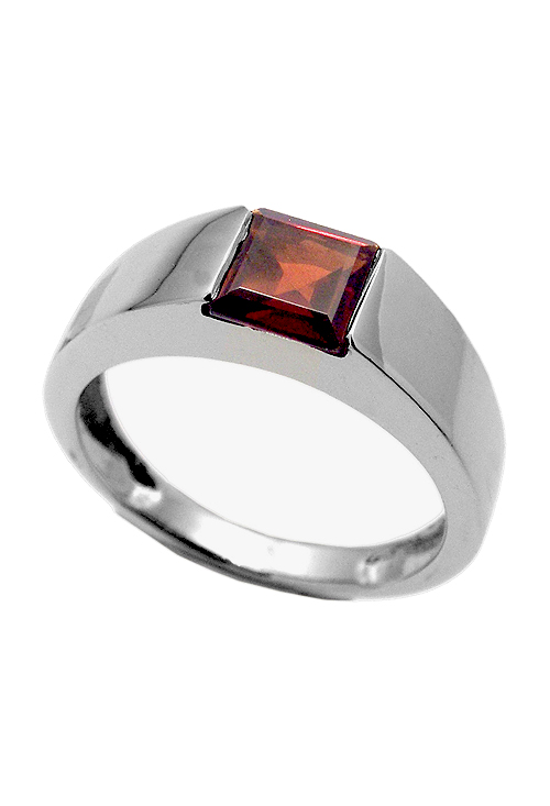 Anillo oro blanco 18 kt con granate 014_4187-0B-1 Anillo oro, sortija con granate - foto 3 - rfcia.014_4187-0B-1