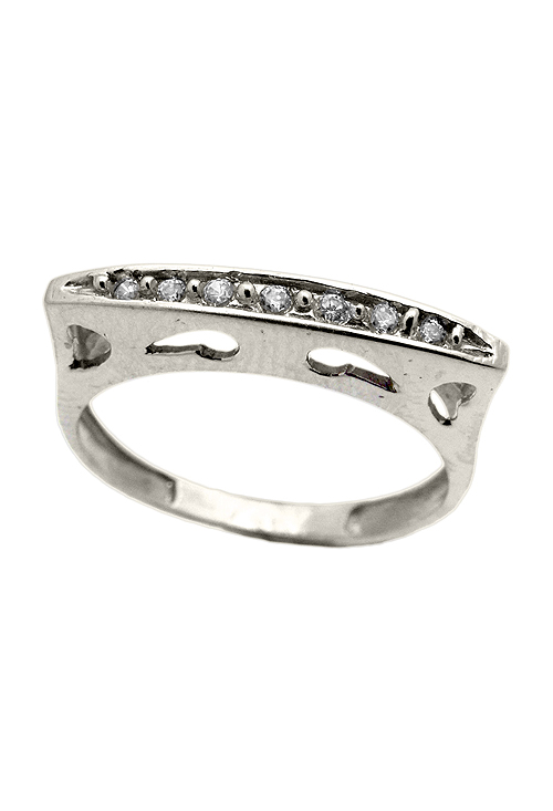 Anillo oro blanco 18K circonitas 005_20144-1 Anillo oro, sortija con piedras - foto 3 - rfcia.005_20144-1