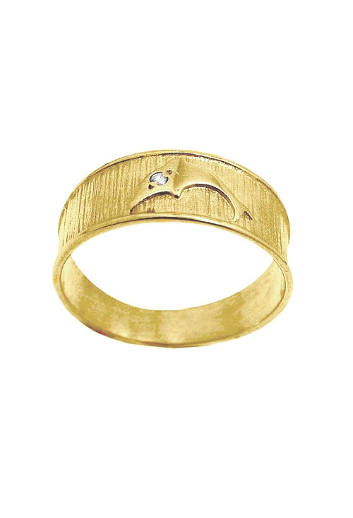 Anillo oro 18k delfín 036_S66384 anillo de oro 18 ktes motivo delfin a precio de ocasion
