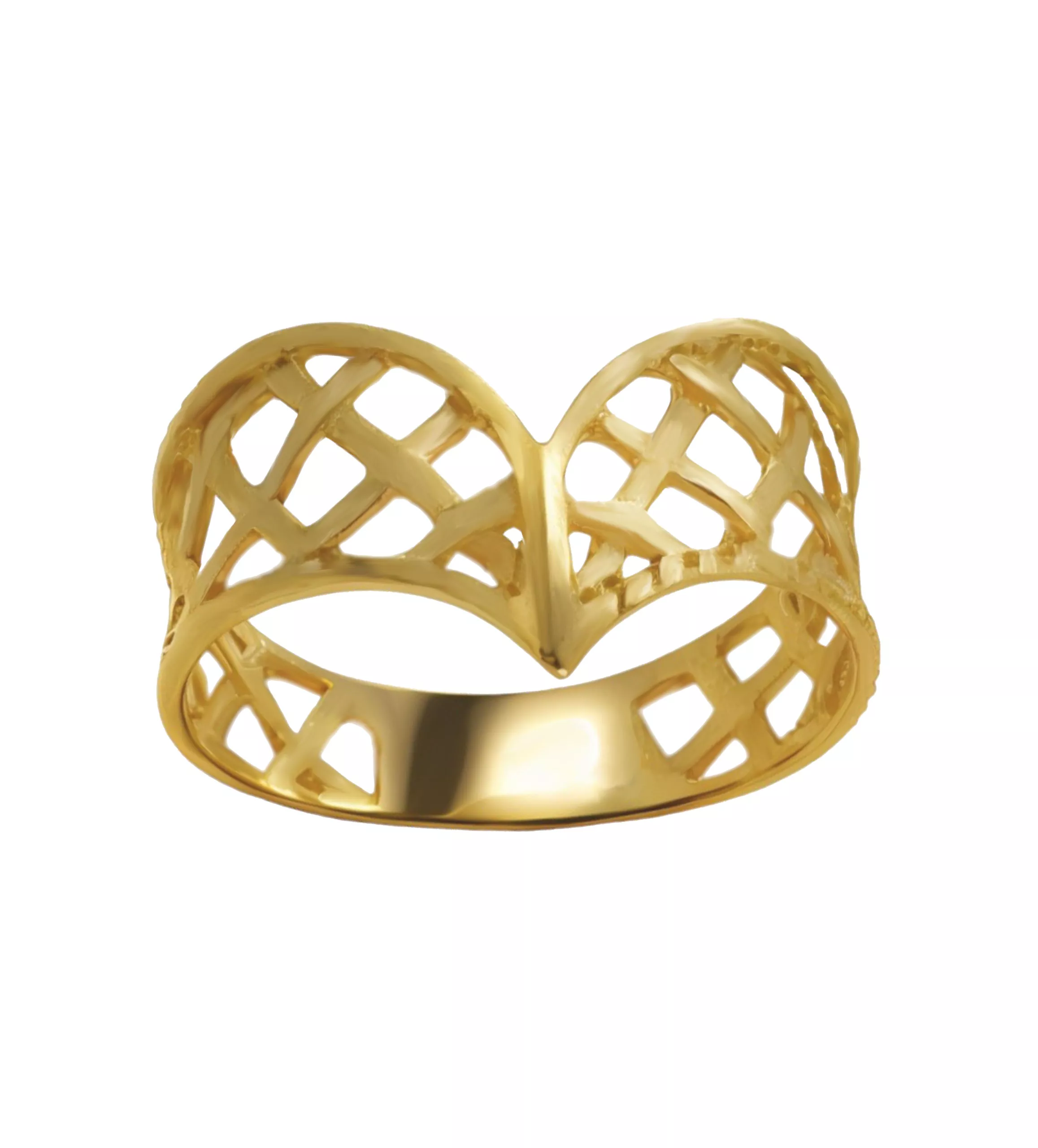 Anillo de oro calado 019_P5254 anillo oro amarillo 18 ktes forma de punta cuerpo calado