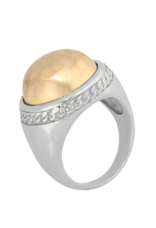 anillo bicolor acero sólido vista lateral precio outlet joyeria 094_90031_01