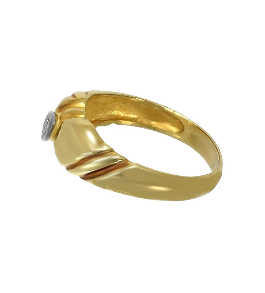 Anillo compromiso oro amarillo 18 ktes y diamante. 044_0543 anillo de oro amarillo 18 ktes tipo solitario con diamante precio muy barato 044-0543-02