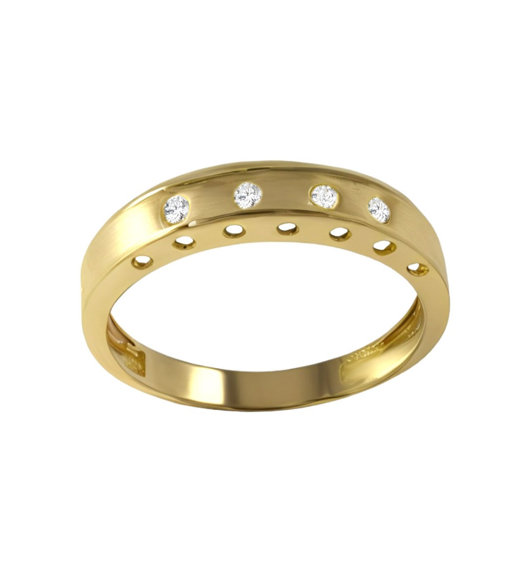 anillo compromiso oro con diamante media alianza para mujer sortijas de compromiso a precios baratos 192_Z0074 aa