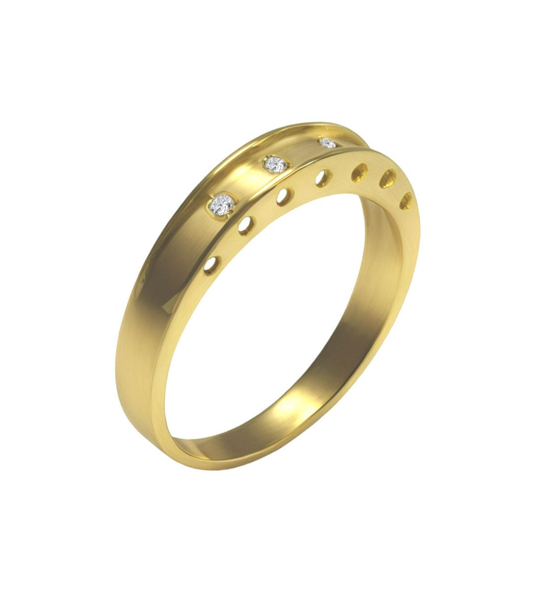 anillo compromiso oro con diamante media alianza para mujer sortijas de compromiso para venta online 192_Z0074