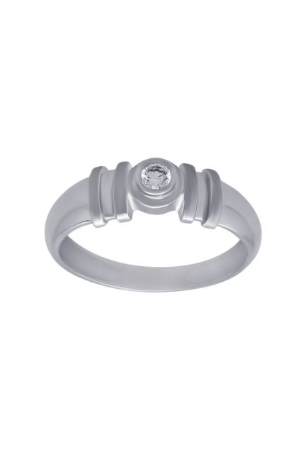 Anillo oro blanco 18 k solitario - foto 1 - rfcia.019_P2361-B