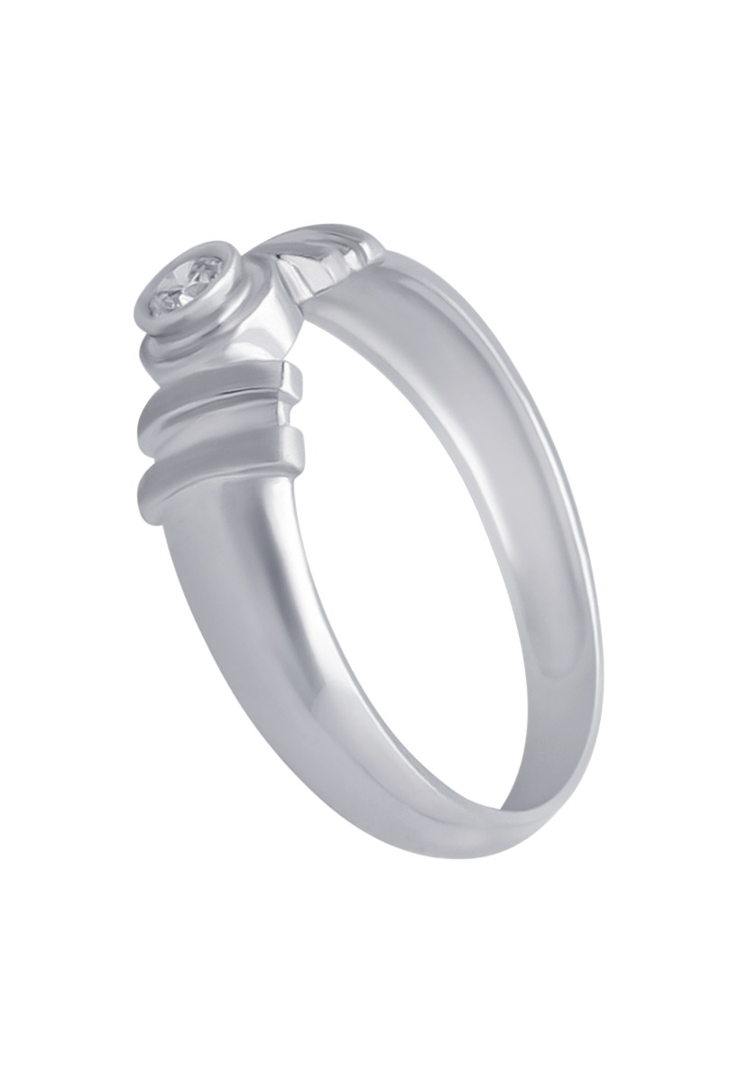 anillo compromiso oro blanco 18 ktes con diamante foto lateral