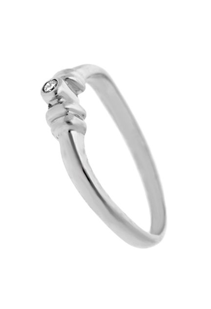 anillo compromiso oro blanco con diamante fotografia lateral