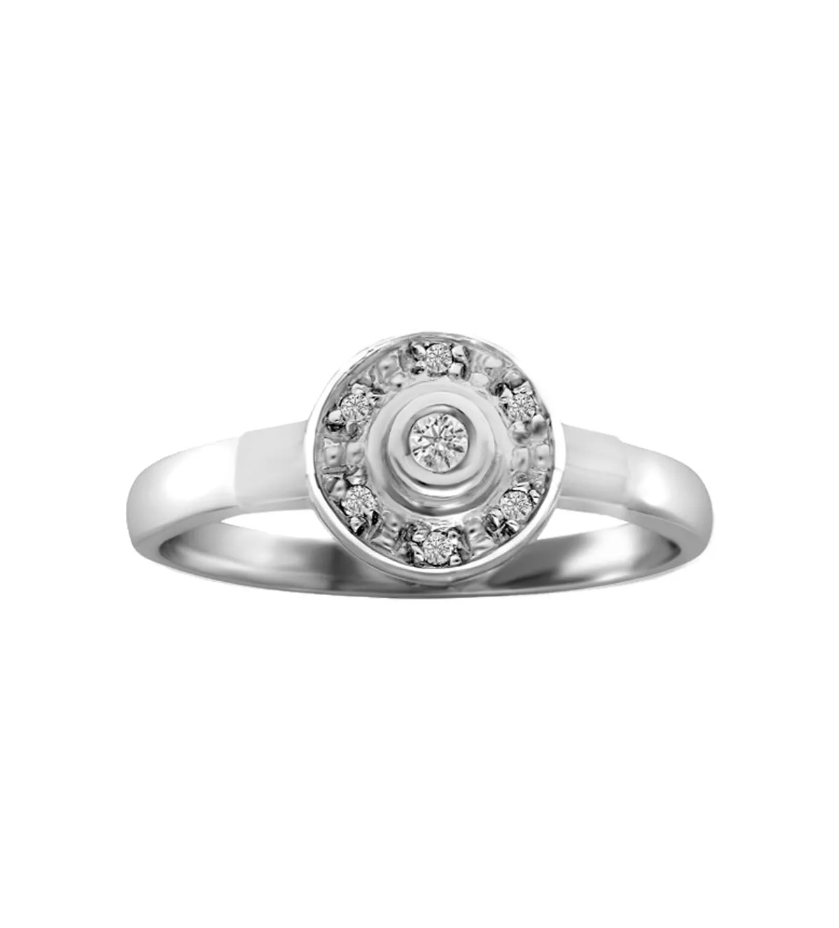 Anillo de compromiso oro blanco con diamantes "Radianza" anillo de compromiso oro blanco con diamantes