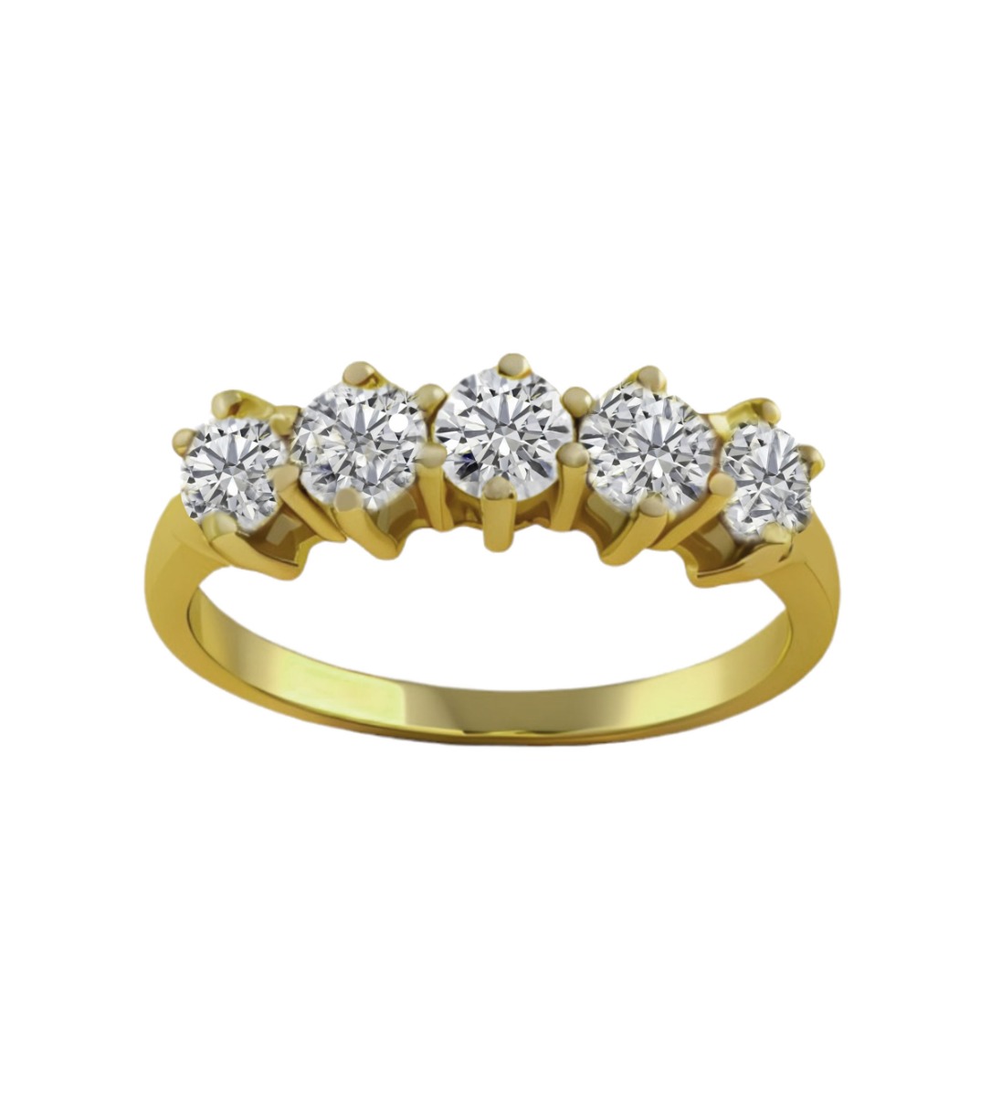 anillo compromiso oro amarillo 18k con diamantes vista principal para parrilla joyeria online
