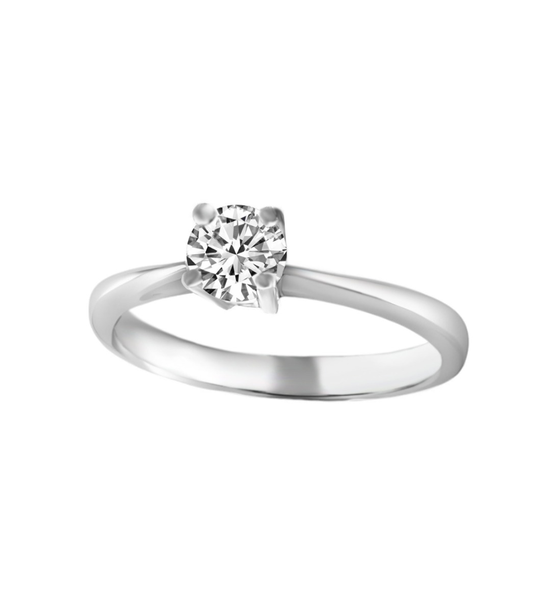 anillo de platino con diamante talla brillante precio especial barato para joyeria online