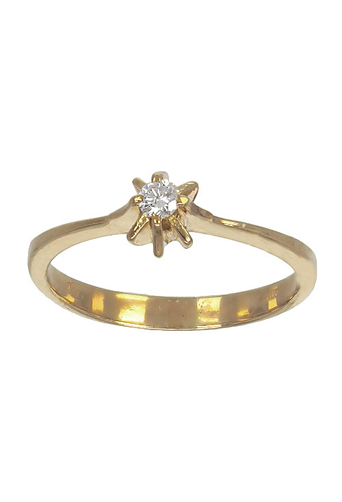 anillo compromiso solitario oro amarillo 18 kilates con diamante en garra de ilusion precio rebajado joyeria online foto principal 192_Z0231
