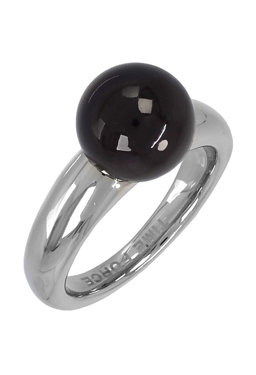 anillo de acero motivo bola negra marca time force a precio barato 237_TS5053S_01