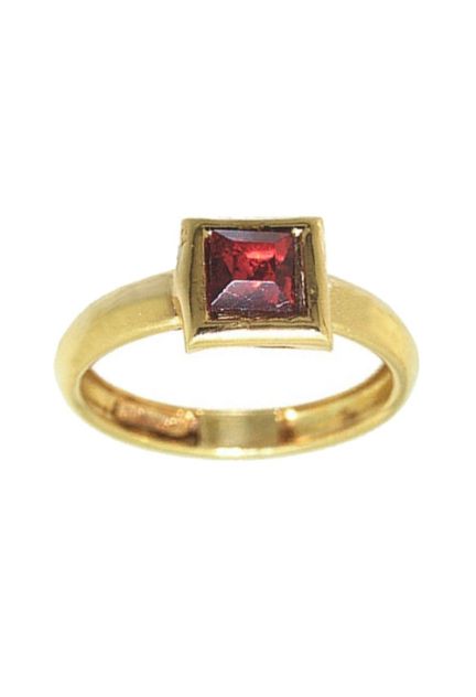 anillo de oro 18 kilates con motivo granate talla cuadrada precio muy barato joyeria online 005_20279-1r