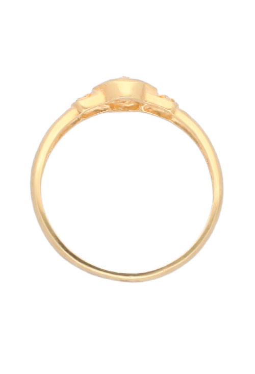 anillo de oro amarillo 18 kilates para niña foto cenital 234_1J846S_02