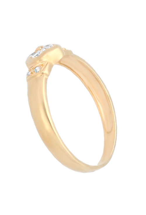 anillo de oro amarillo 18 kilates para niña foto lateral 234_1J846S_01