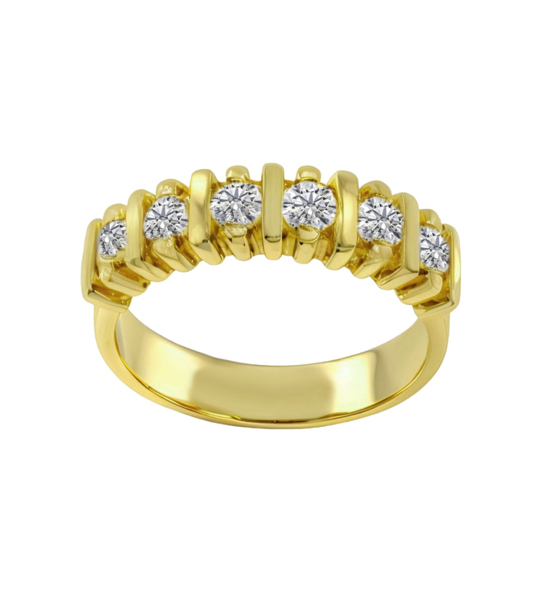 Anillo de compromiso en oro con diamantes tipo media alianza para venta online a precios baratos 139_2986