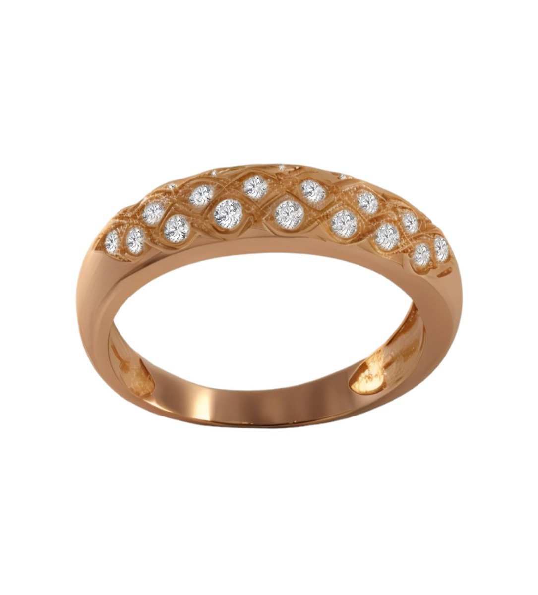 Anillo oro rosa 18k con circonitas 156_TRIPAZ-OR