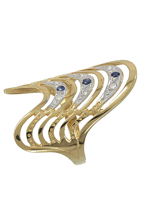 Anillo egipcio oro ley con zafiro y circonitas 002_2591-S-4 Anillo egipcio oro ley con zafiro y circonitas 002_2591-S-4-88647