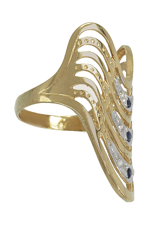 Anillo egipcio oro ley con zafiro y circonitas 002_2591-S-4 Anillo egipcio oro ley con zafiro y circonitas 002_2591-S-4-88648