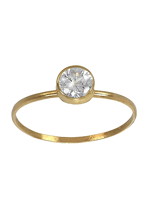 anillo de oro con circonita para niña. 052_30150-5 joyas para comuniones a precios baratos