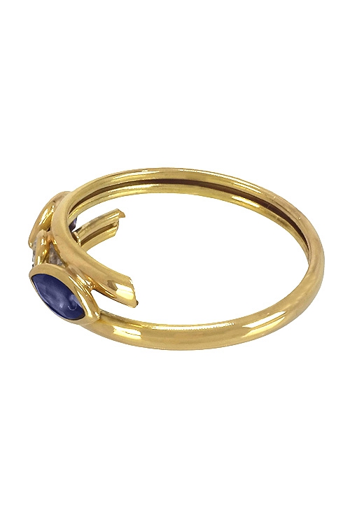 Anillo de oro con circonitas especial niñas 063_4010-SA joyas de oro para comuniones y celebraciones