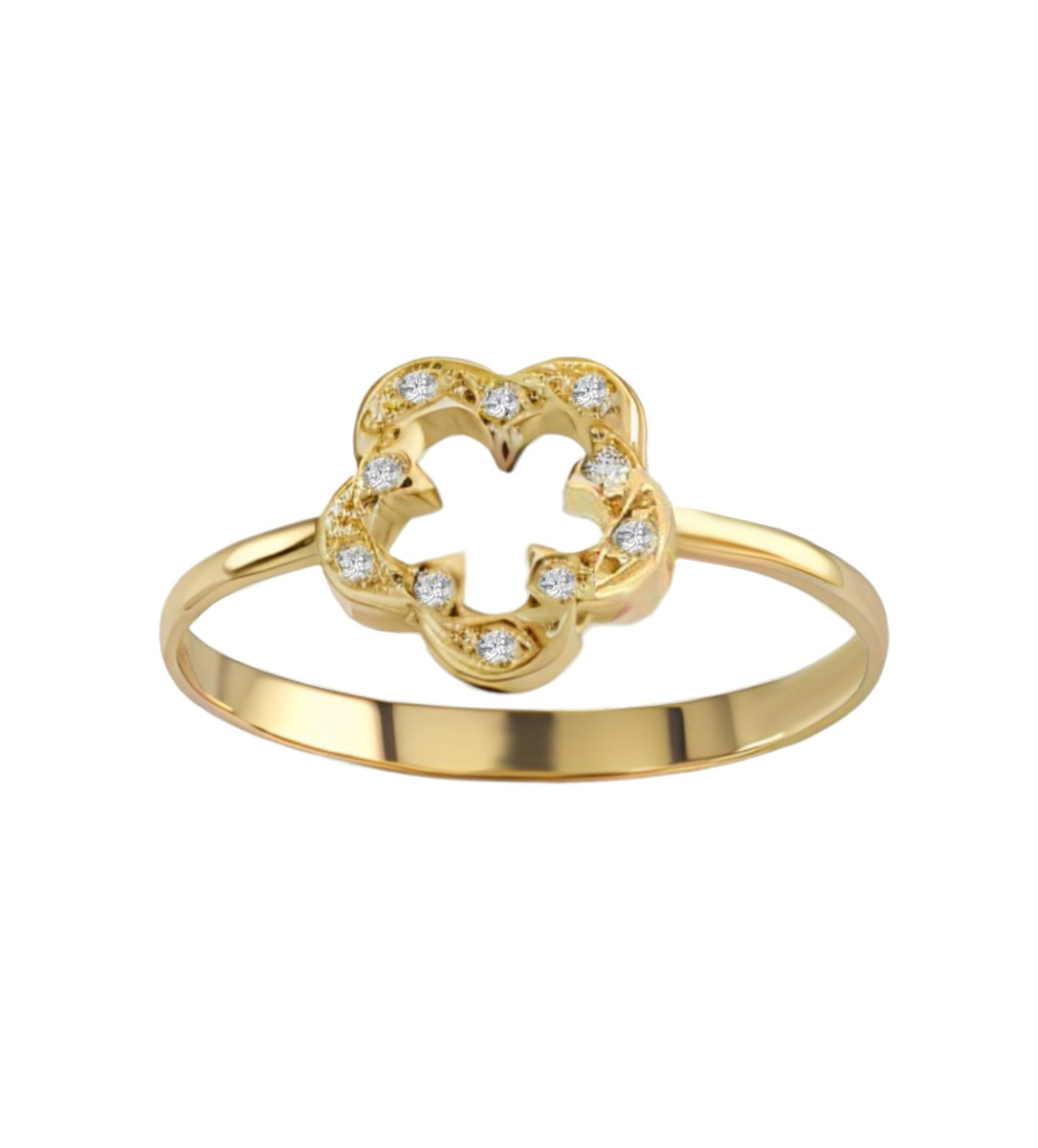 anillo oro amarillo 18k y diamantes motivo flor calada precio barato joyeria online 192_z0711-oa