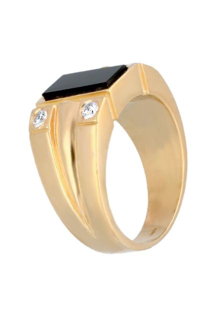 anillo de oro tipo sello para hombre con onix y circonitas vista lateral 081_02070_01