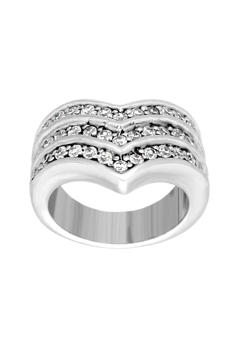 anillo de plata forma pico con galerias de circonitas foto para joyeria online toma uno 132_08239-S