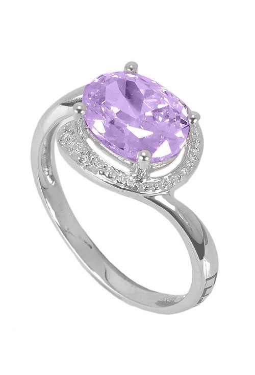 Sortija de plata con cuarzo malva y circonitas 103_SR842-A anillo_de_plata_para_mujer_con_circonitas_y_cuarzo_amatista_precio_barato_para_venta_en_joyeria_online_vista_oblicua_103_sr842-a