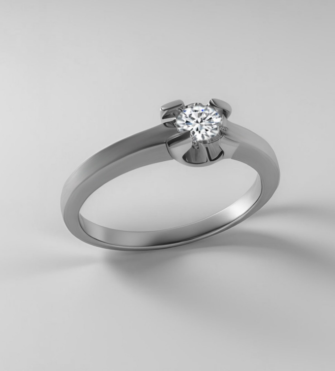 anillo compromiso de platino con diamante precio muy barato especial joyeria online foto render