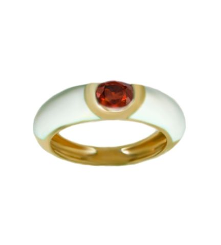 anillo oro 18 ktes esmaltado en blanco con rubí fino precio especial muy barato 111_4371