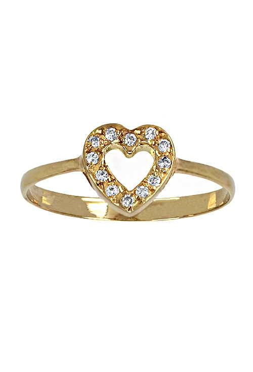 anillo oro amarillo 18 kilates con diamantes motivo forma corazon 192_Z0710-OA