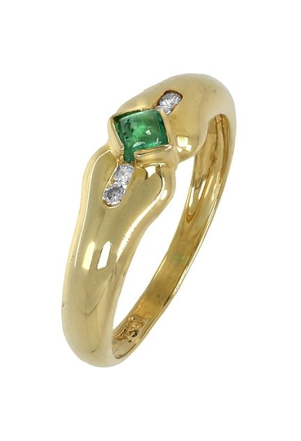 anillo oro amarillo 18 kilates con esmeralda y diamantes a precio muy barato vista lateral 037_13401526_01